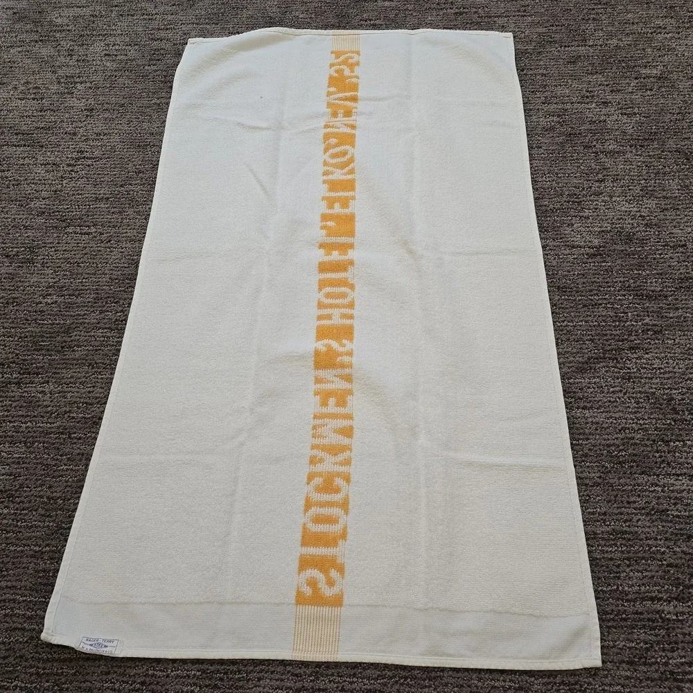 Vtg STOCKMEN'S HOTEL ELKO‎ NEVADA '52 1952 1950s Towel Bager Terry